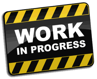 a construction sign that says, work in progress